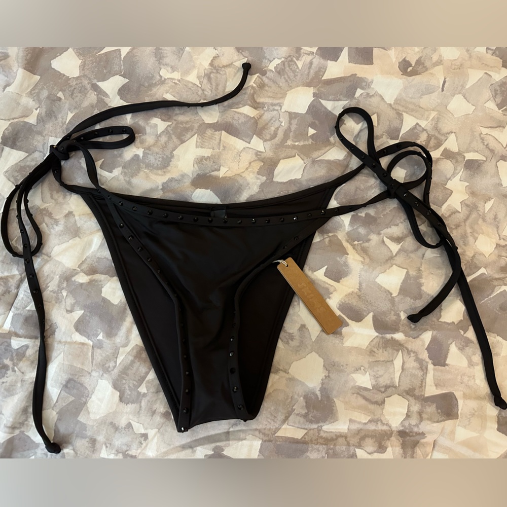 SKIMS onyx bedazzled bikini bottom